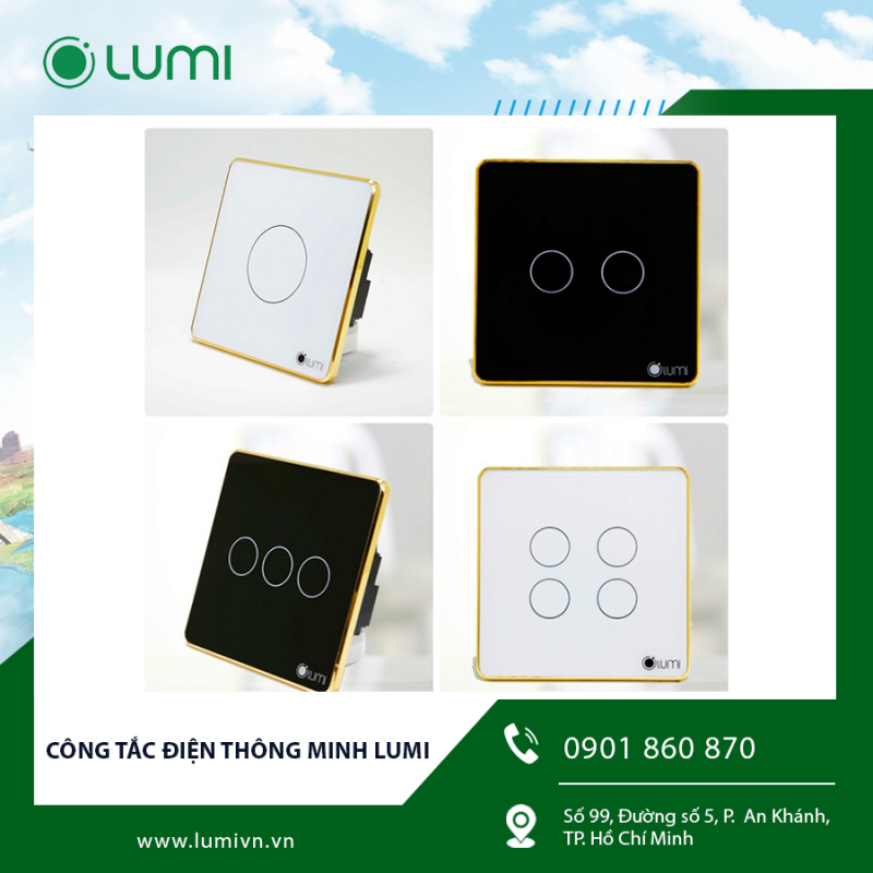 Công tắc điện thông minh Lumi – Thiết bị điều khiển hiện đại cho ngôi nhà tiện nghi